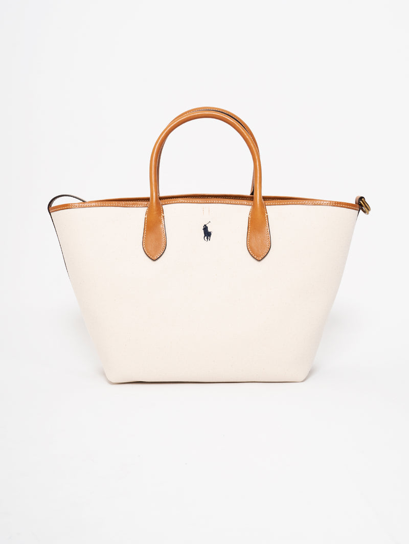BRAND NEW Ralph Lauren cream white purse tote bag