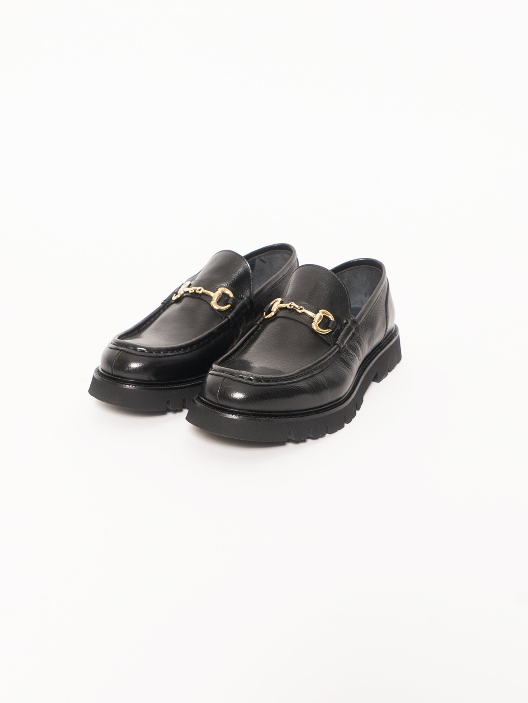 3666 Cambridge - Embossed Leather Moccasin - Black
