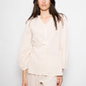MAX MARA LEISURE-Blusa in Mussola di Cotone Beige-TRYME Shop