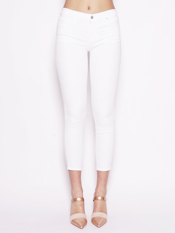 J BRAND-Jeans Mid Rise Crop Skinny Bianco-TRYME Shop