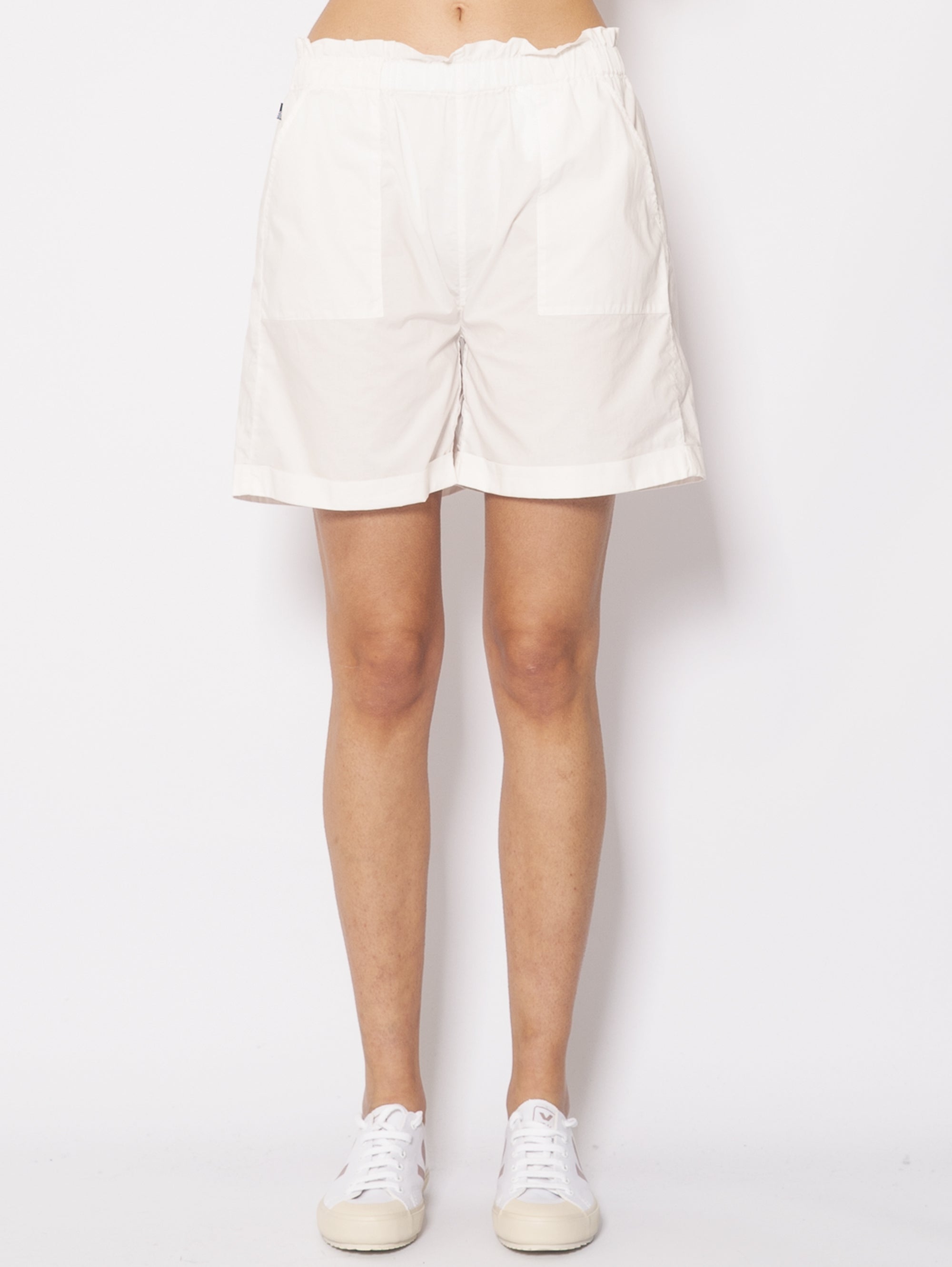 WOOLRICH-Shorts in Popeline Bianco-TRYME Shop
