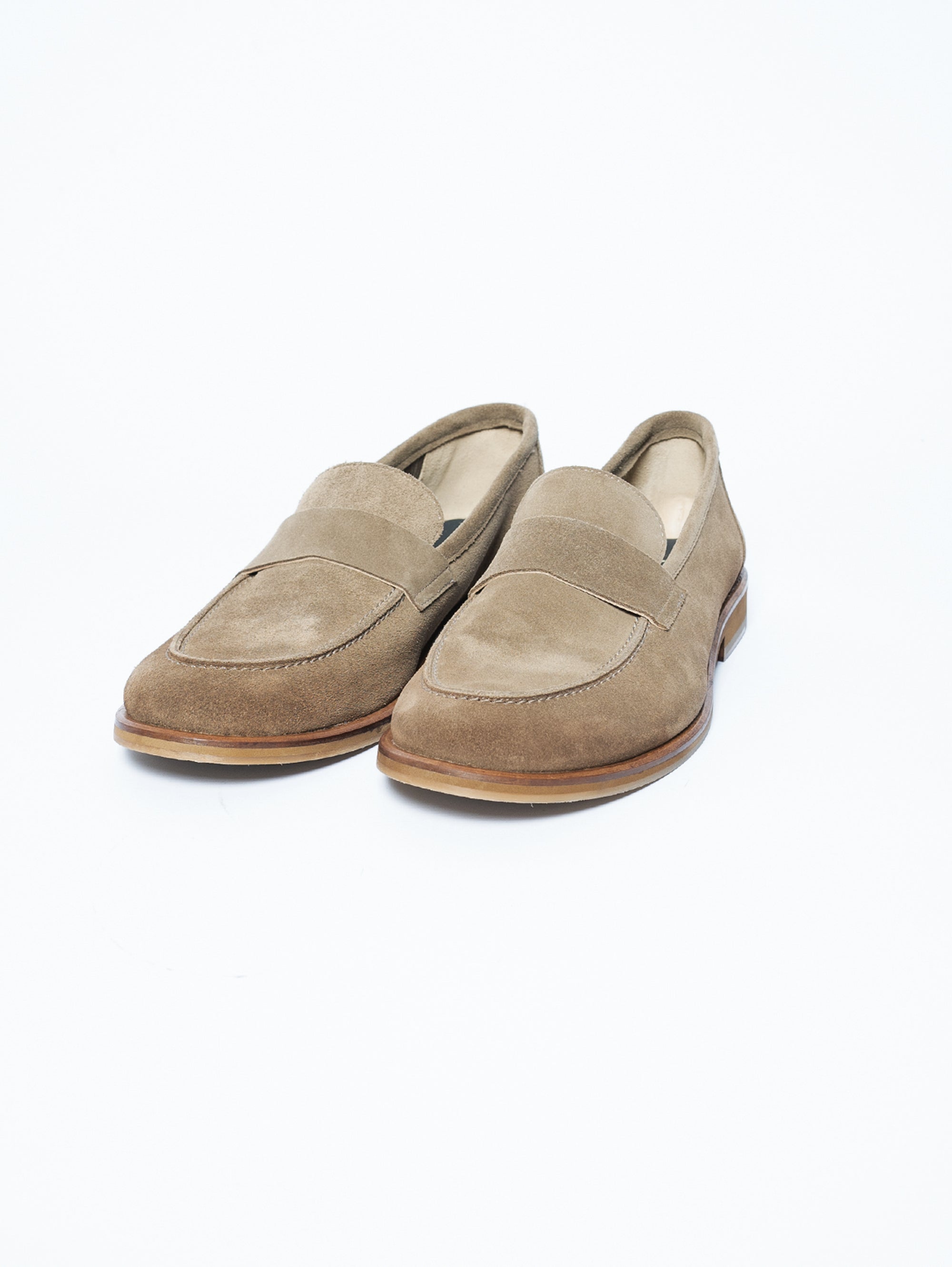 Suede Taupe loafers