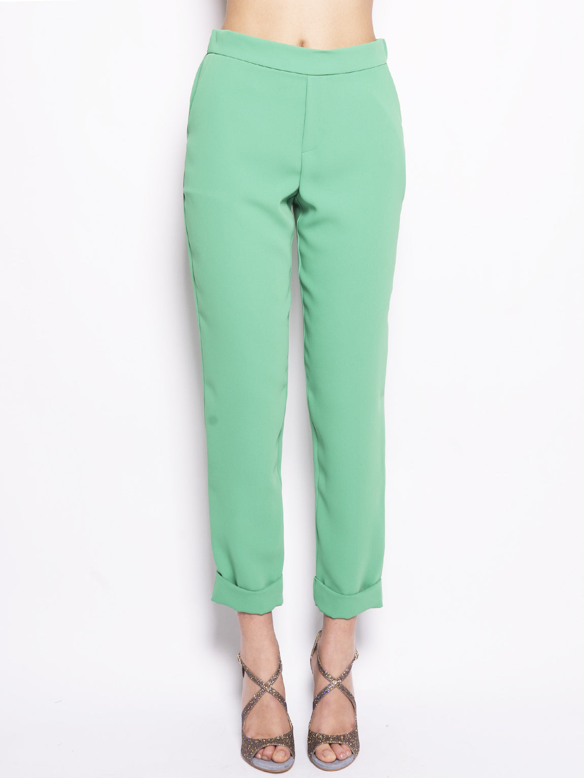 P.A.R.O.S.H.-Pantalone Panterya Verde-TRYME Shop