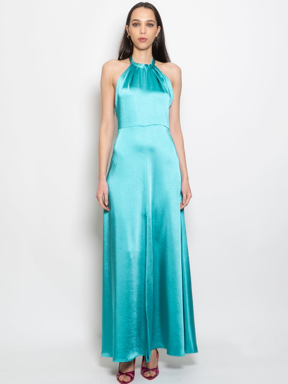 PINKO Abito Lungo All Americana In Raso Verde TRYME Shop pinko-abito-lungo-all-americana-in-raso-verde-tryme-shop