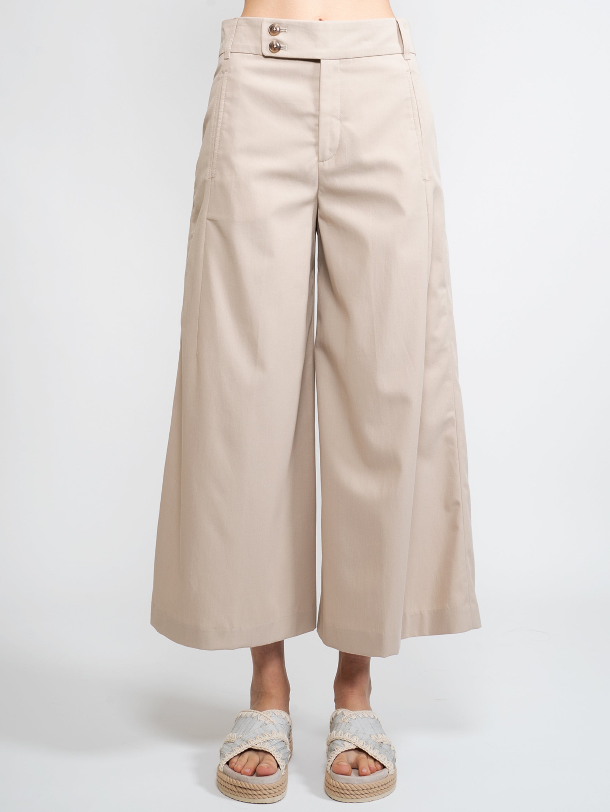 CLOSED-Pantaloni Cropped Beige-TRYME Shop