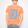 STONE ISLAND-T-shirt con Grafica in Cotone Arancione-TRYME Shop