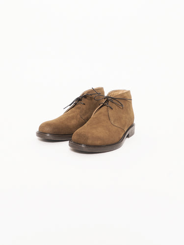 Veloursleder Stiefelette Khaki