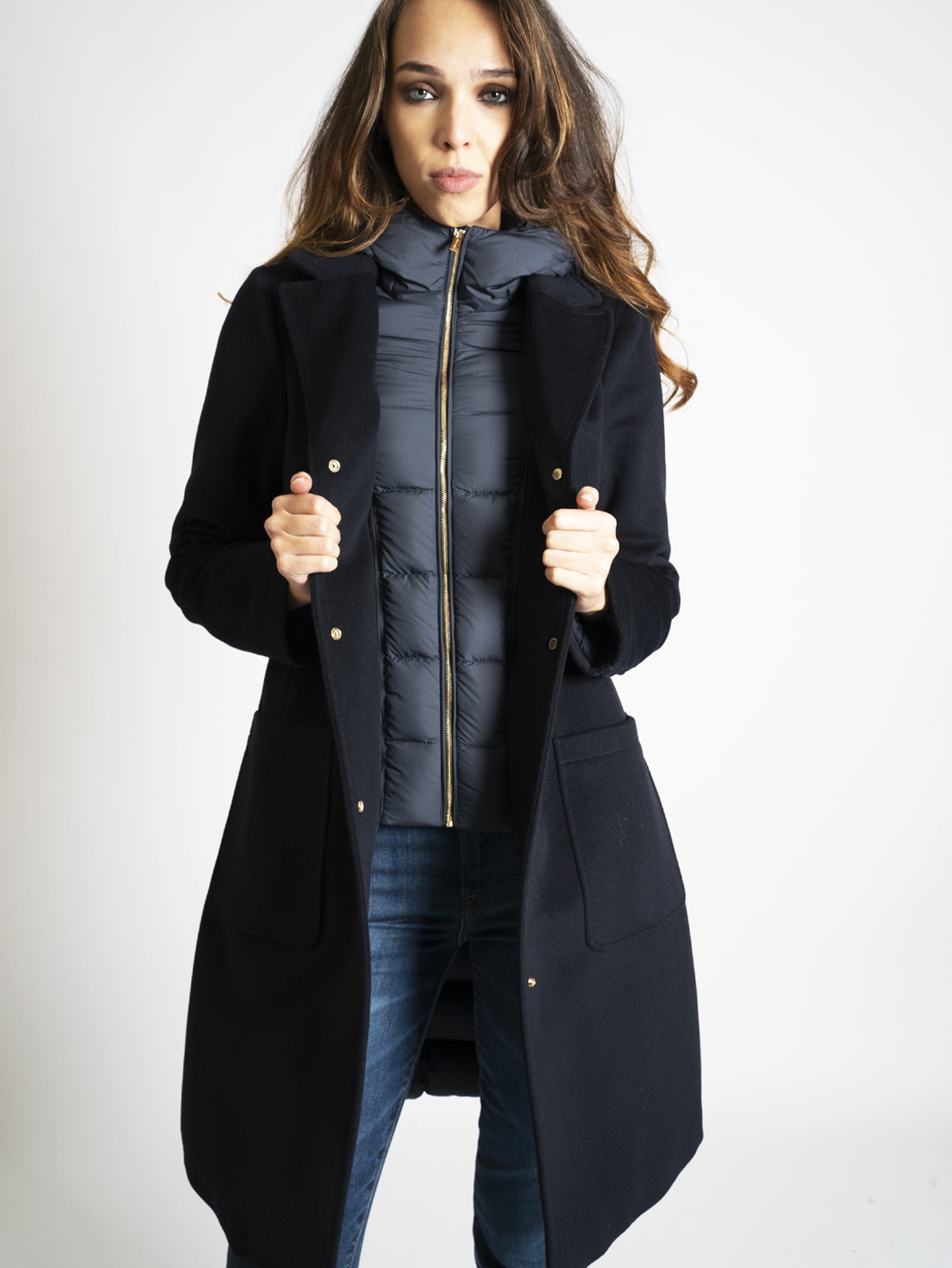Two Blue Double Fabric Parka