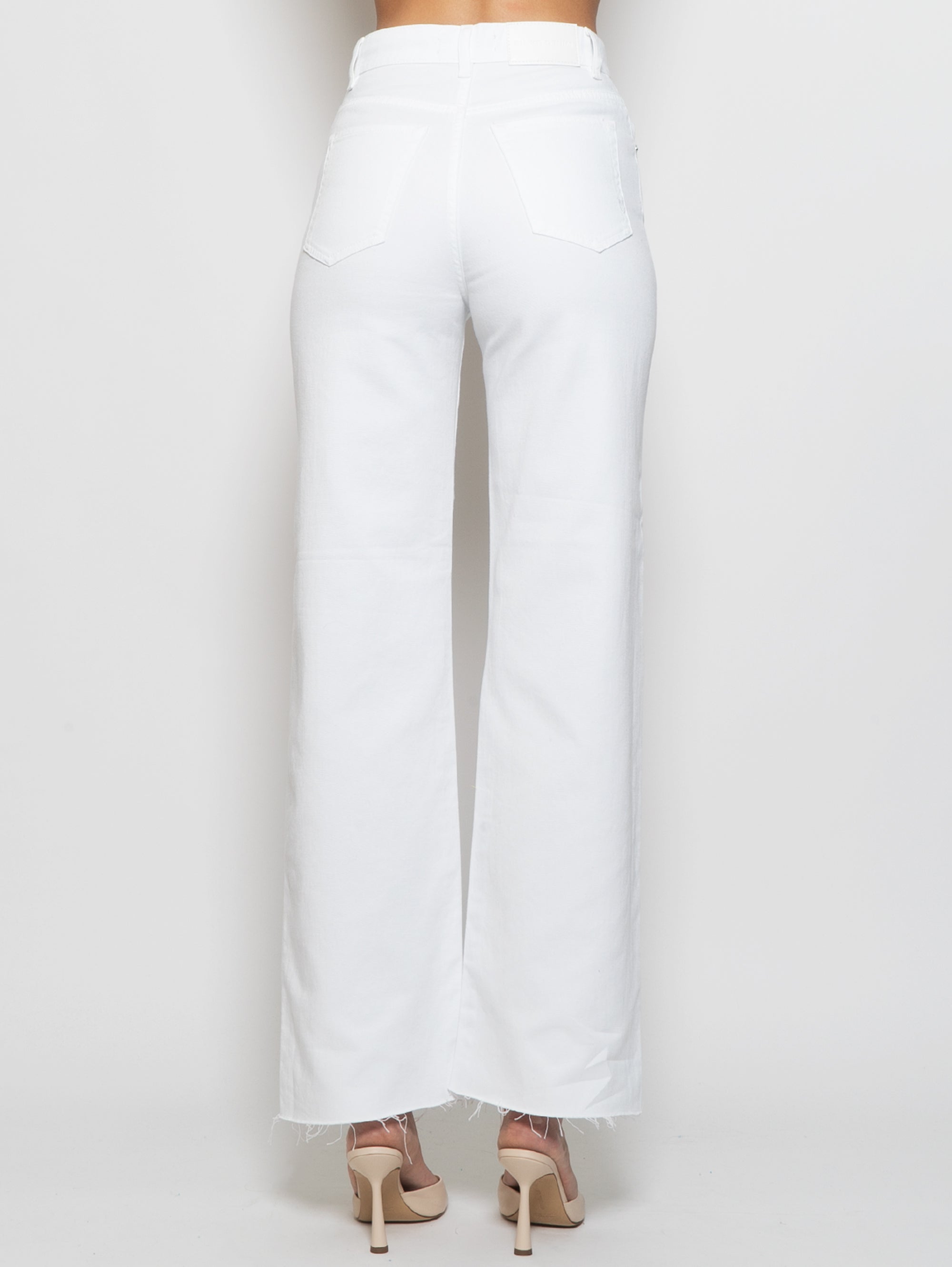 Bull-Jeans aus weißer Baumwolle