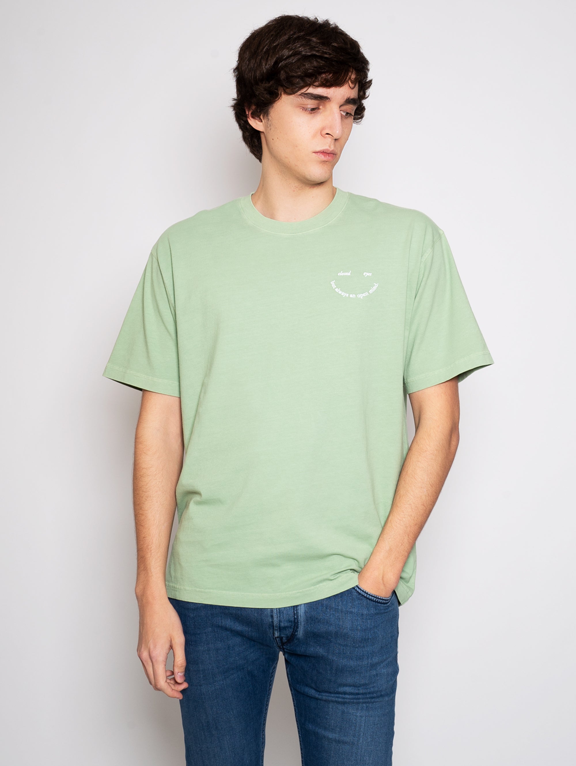 CLOSED-T-shirt con Ricamo Verde-TRYME Shop