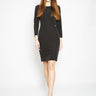 TWIN SET-Abito con V Posteriore Nero-TRYME Shop