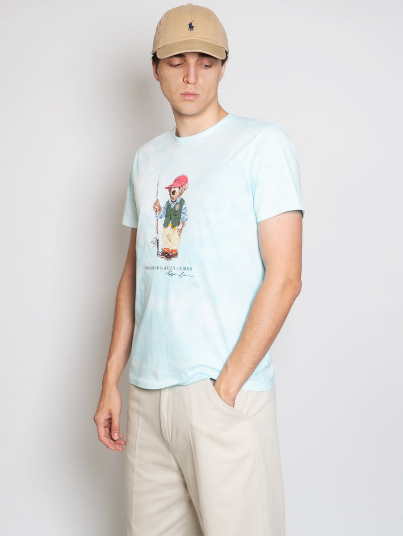 T-shirt Tie-Dye con Polo Bear Blu