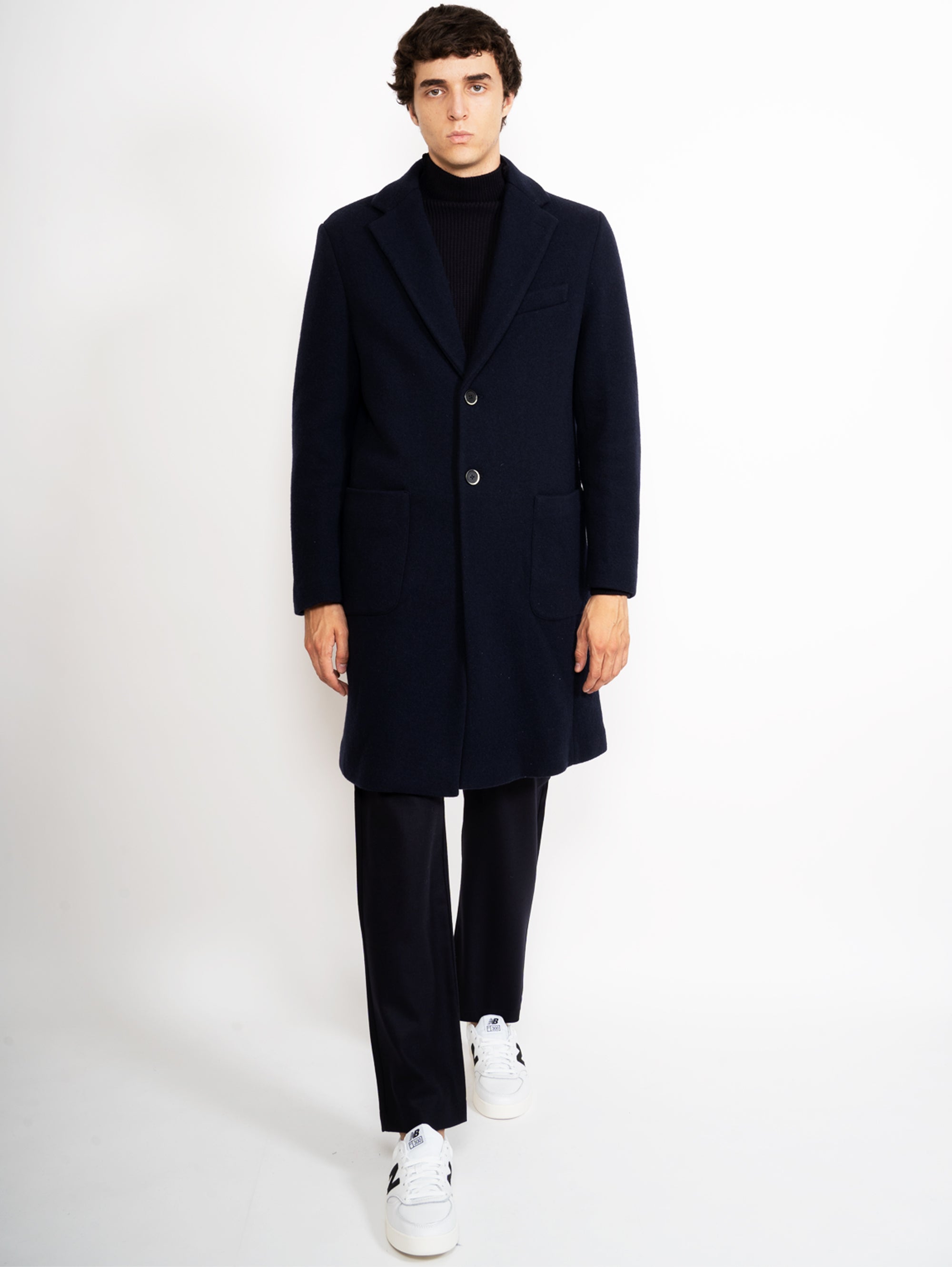 Two Buttons Baron Navy Blue Coat