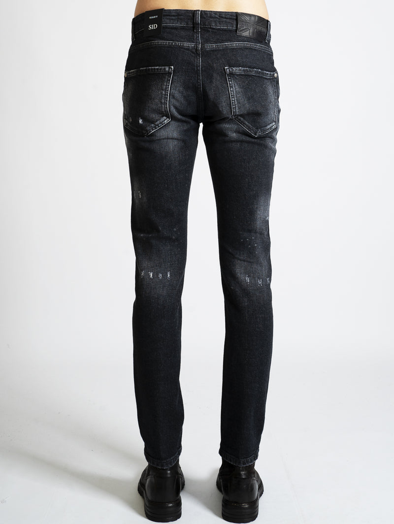 JOHN RICHMOND - Jeans con Strappi e Toppe Denim Black – TRYME Shop