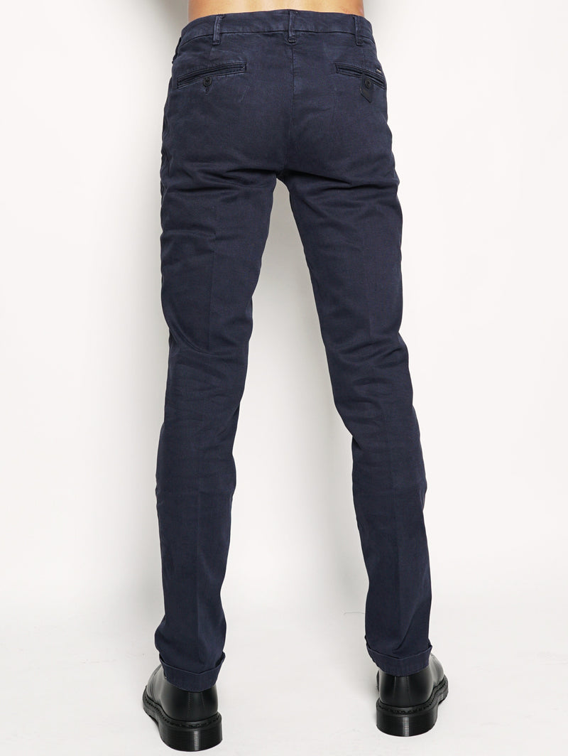 LENNY - Pantalone Chinos Blu-Pantaloni-40WEFT-TRYME Shop