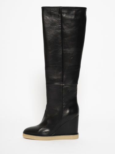 NCUB-Stivali Alti con Para e Zeppa Nero-TRYME Shop