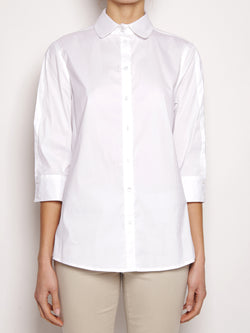 FEDERICA TOSI-Camicia in popeline di cotone FTE17CAB77 Bianco-TRYME Shop