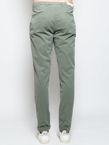 Pantaloni Ventre Piatto in Slim Fit Verde