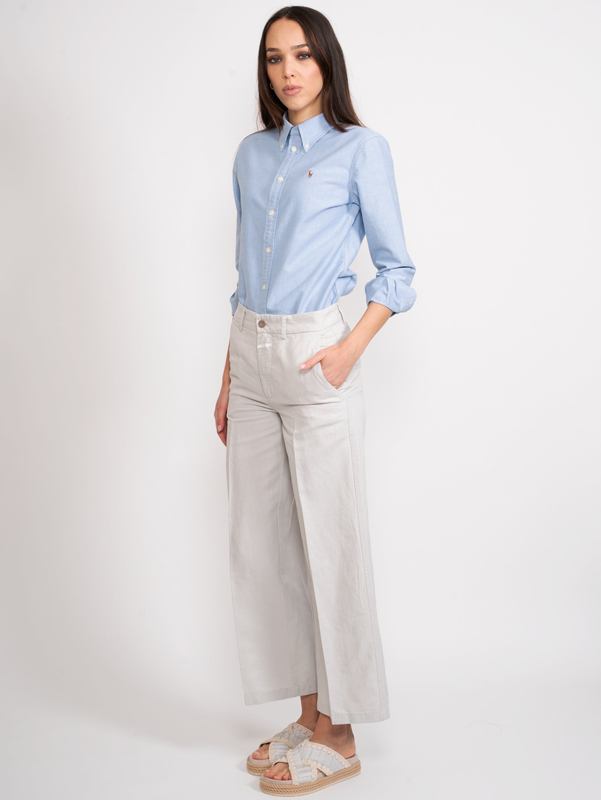 Cropped Gray Trousers