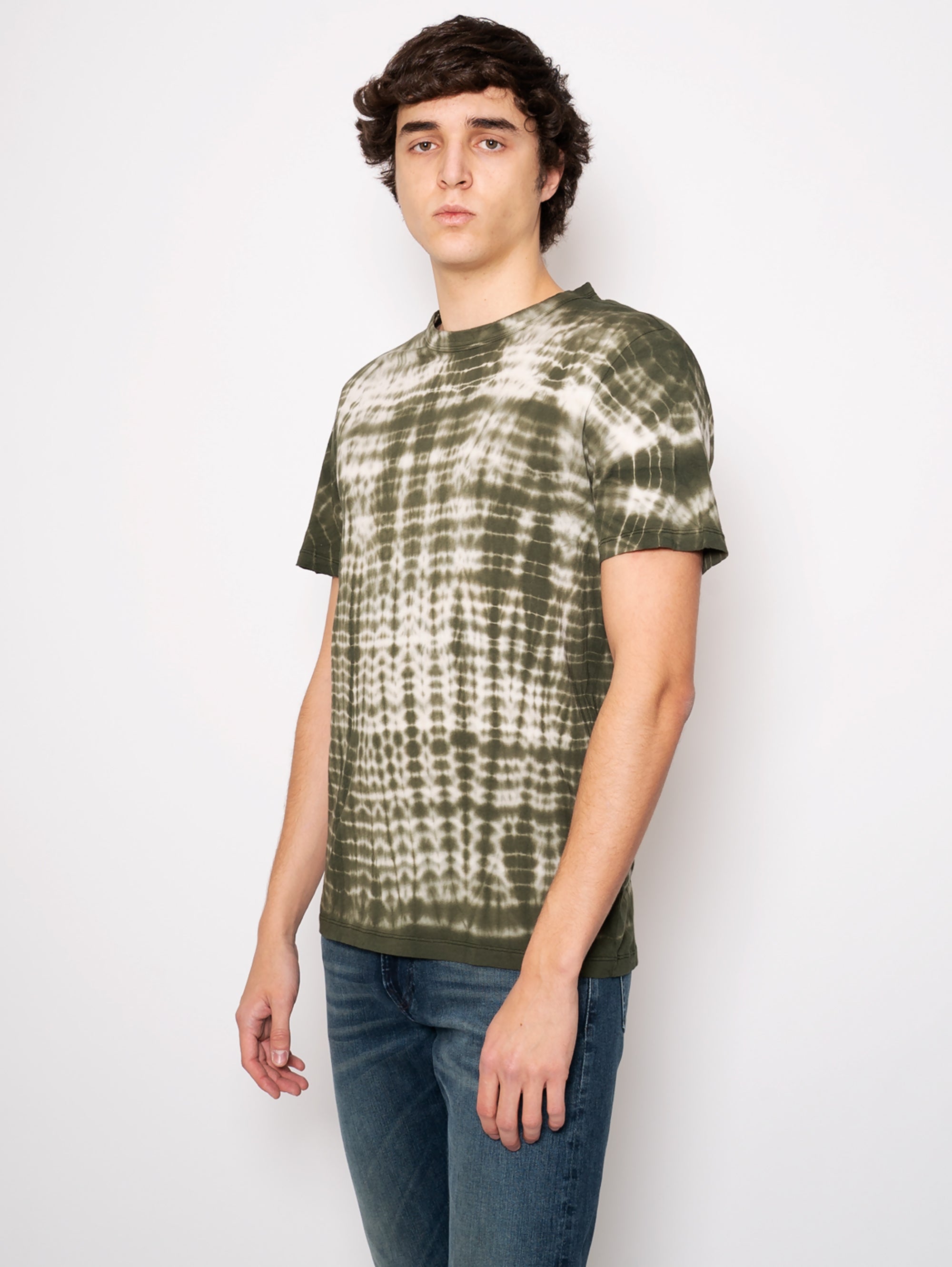 T-Shirt Batik Verde/Bianco