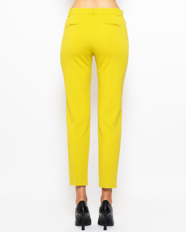 Broek van gebreide stof groen