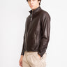 LEATHER AUTHORITY-Giubbotto in Pelle Marrone-TRYME Shop
