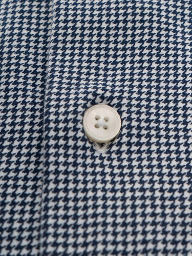 White/Blue Houndstooth Shirt