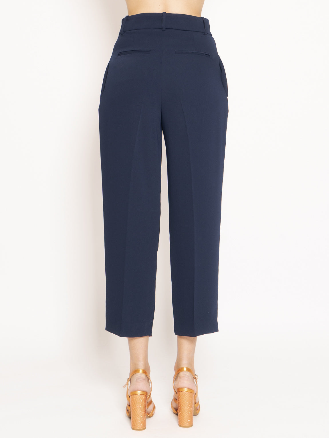 High Waist Trousers with Blue Pences Panters