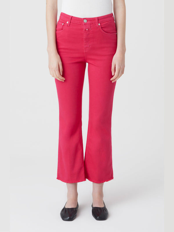 CLOSED-Jeans Cropped con Vita Alta Rasperry Pink-TRYME Shop