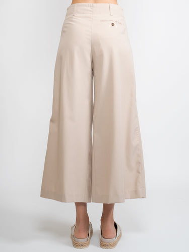 Beige Cropped Pants