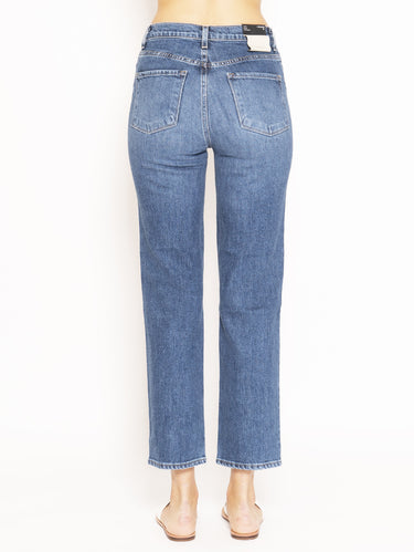 Sustainable Jules High Rise Ankle Straight Jeans Blue