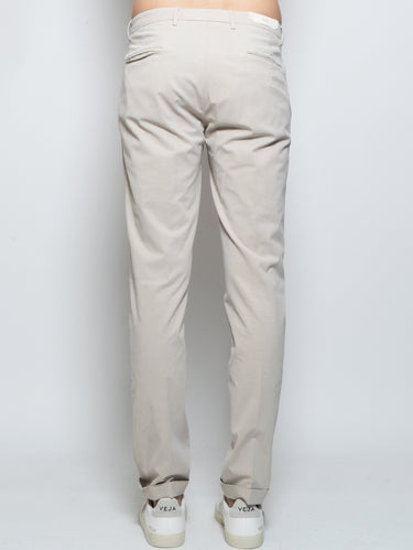 Broek met Platte Buik in Slim Fit Beige