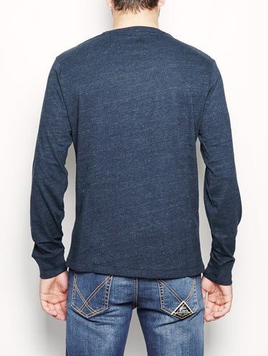 Maglia in cotone maniche lunghe Navy-T-shirt-RALPH LAUREN-TRYME Shop