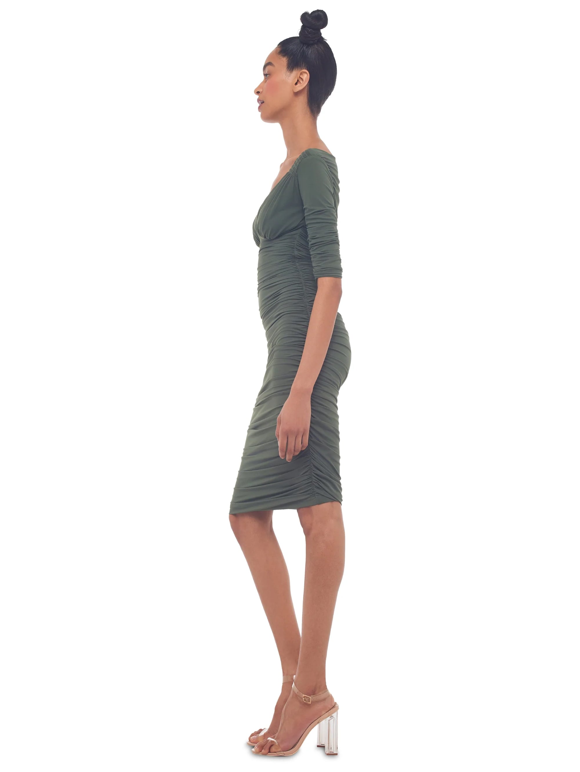 Dress with Green Reversible Neckline