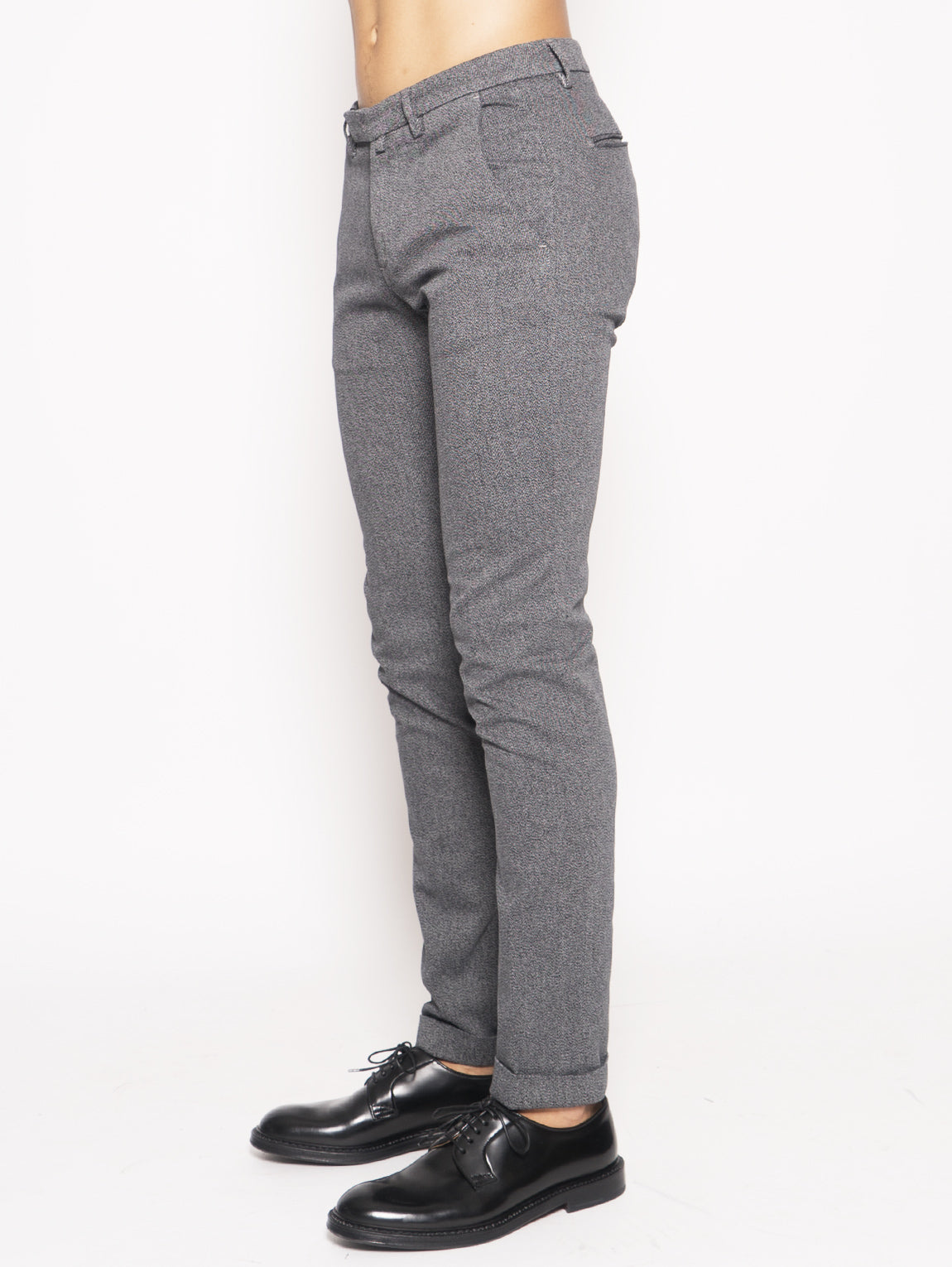 Gray cotton cordon trousers