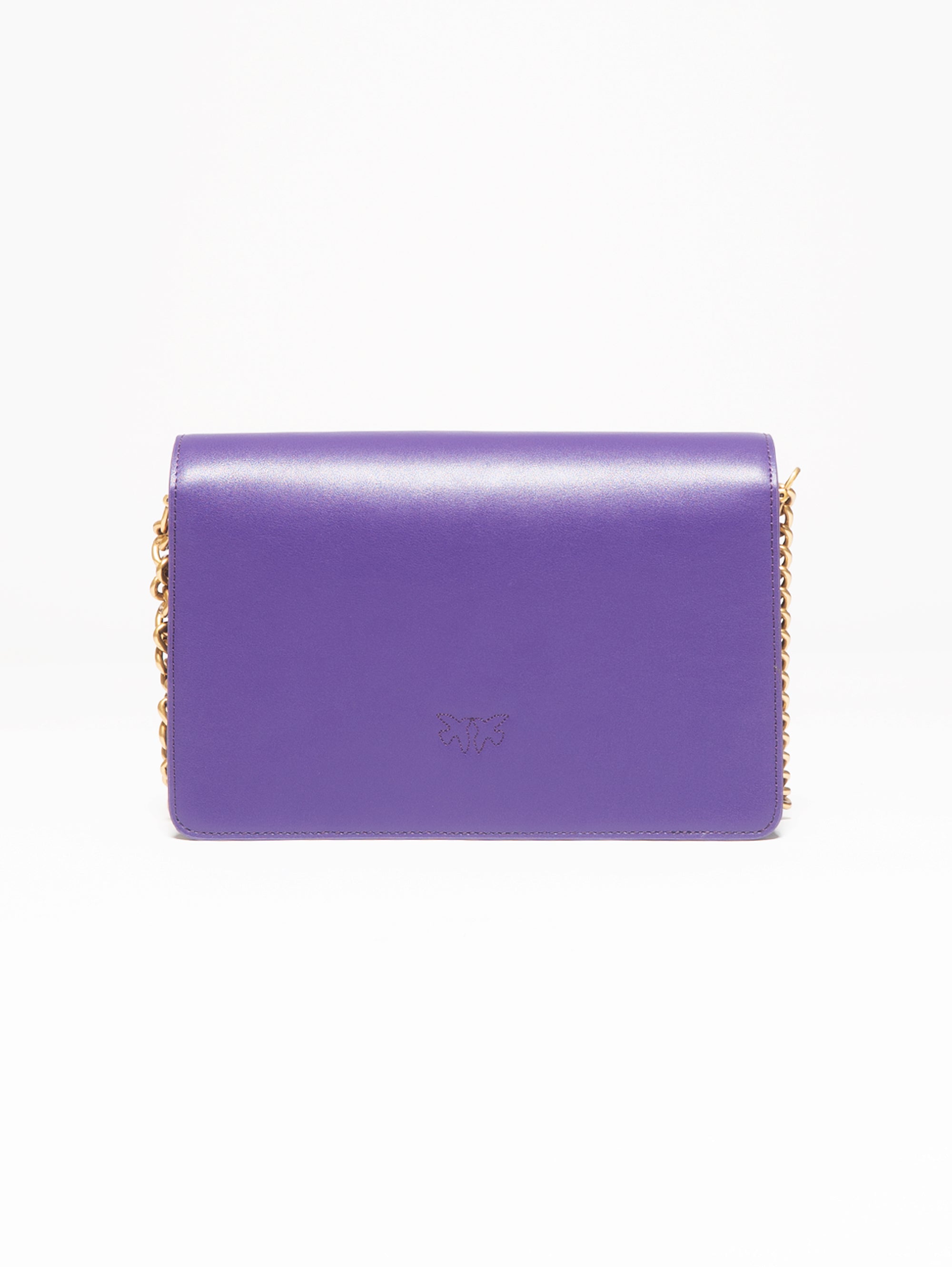 Purple Shoulder Bag in Leather