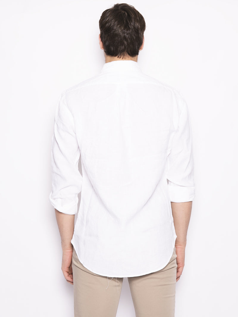 Camicia in lino Slim Fit Bianco-Camicie-RALPH LAUREN-TRYME Shop