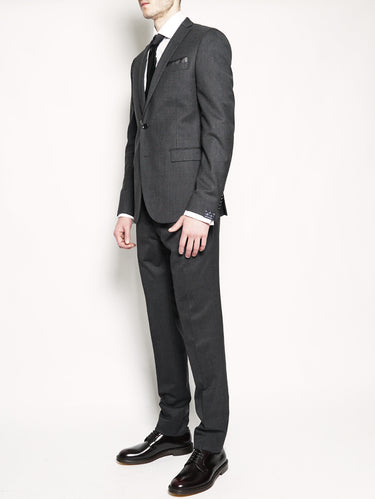 Abito slim fit in lana Grigio-Completi-PAOLONI-TRYME Shop