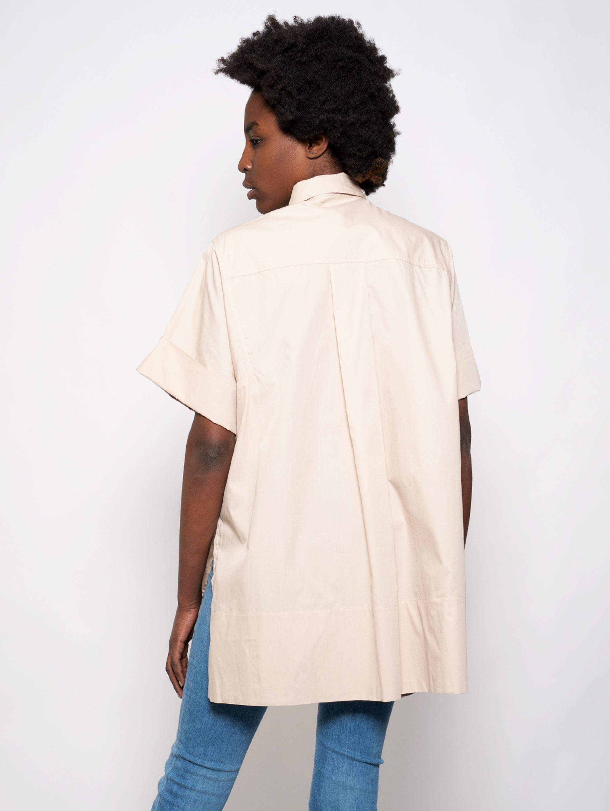 Shirt with Beige slits