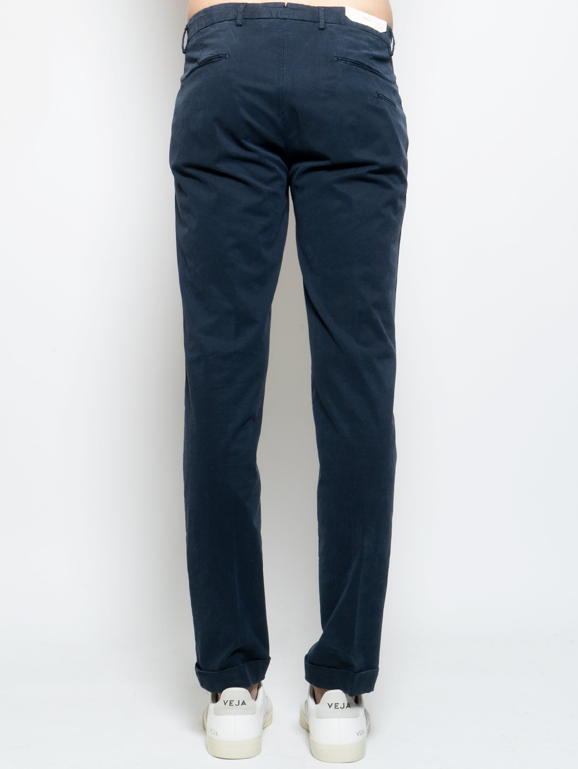 Pantaloni Ventre Piatto in Slim Fit Blu