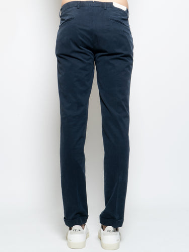Slim Fit Broek met Platte Buik Blauw