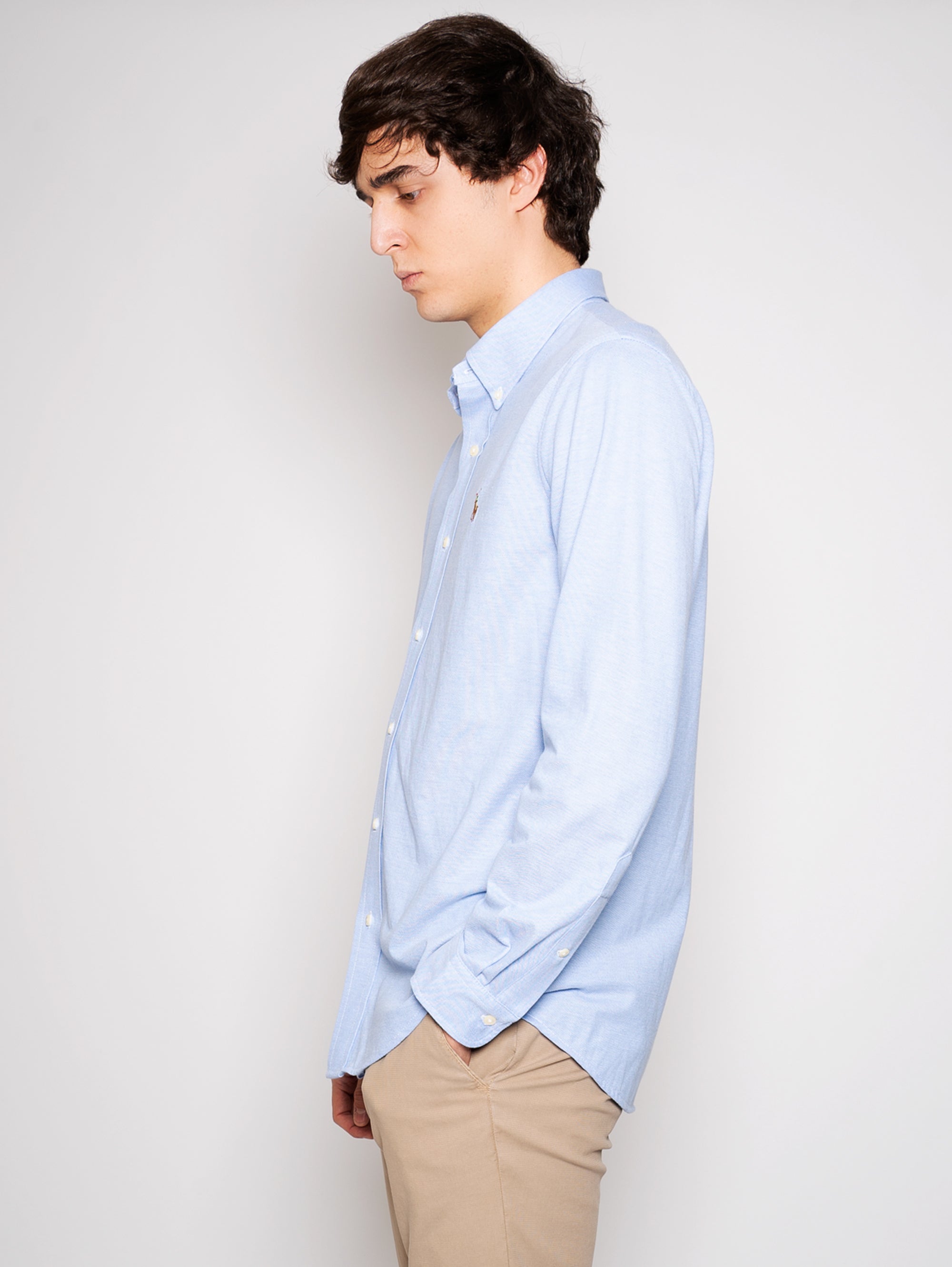 Light Blue Oxford Knit Shirt