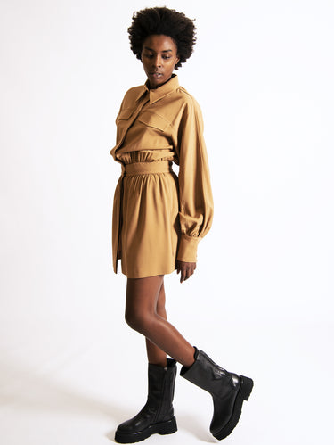 Robe-chemise Camel