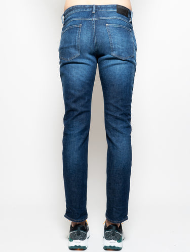 Slim-Fit-Jeans aus Bio-Baumwolle in Mitternachtsblau