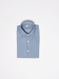 XACUS-Camicia in Chambray Blu-TRYME Shop
