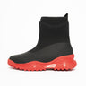 PINKO-Stivali a Calza in Neoprene Nero/Rosso-TRYME Shop