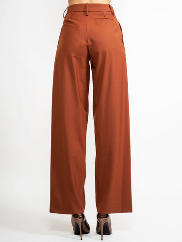 Broek met Plooitjes Tabak