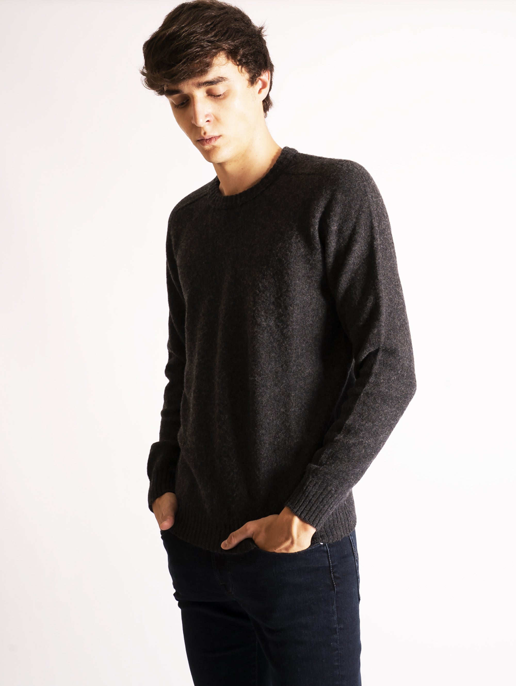 Anthracite Extrafine Wool Sweater
