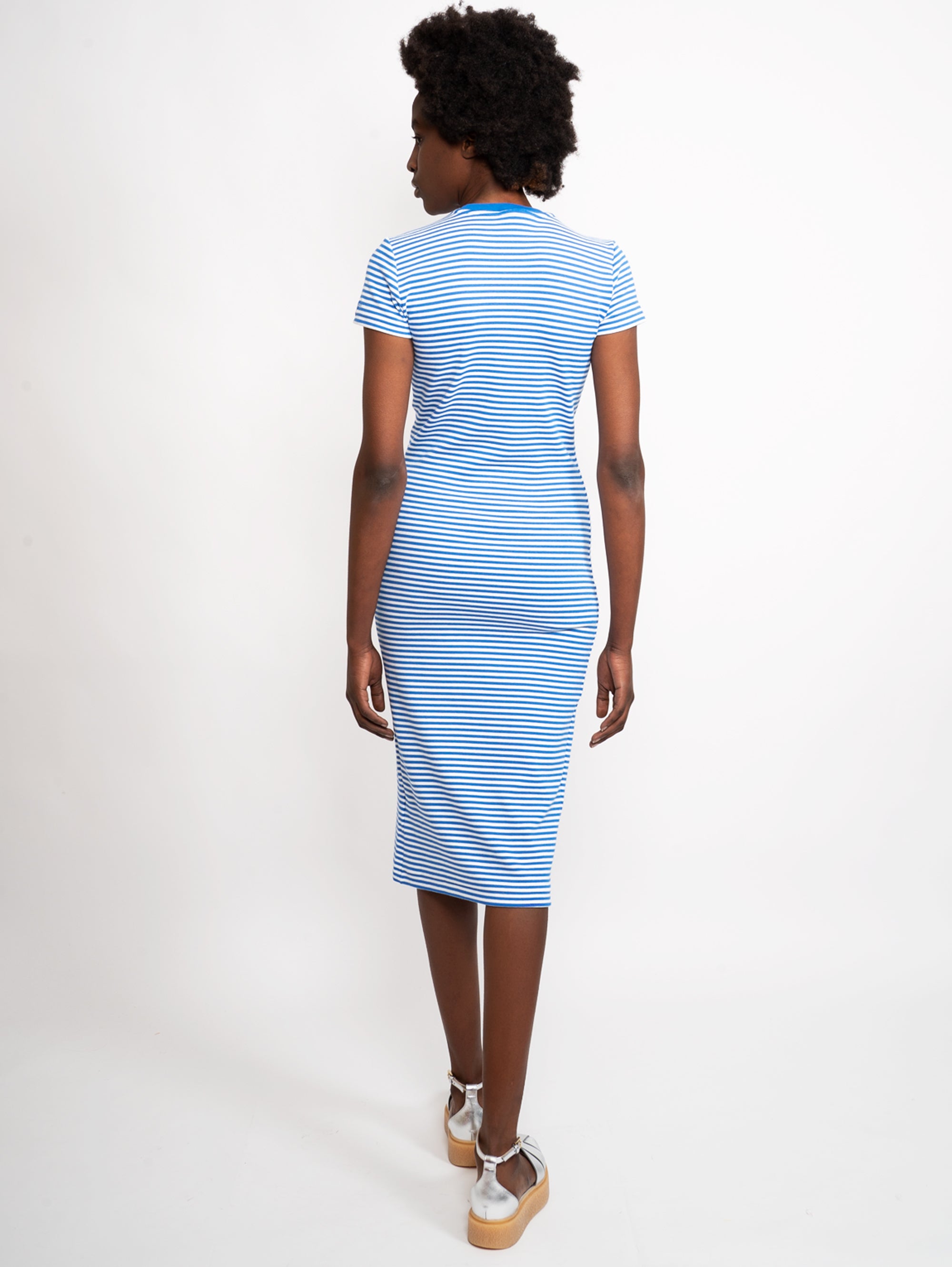 Blue Longuette Striped Dress