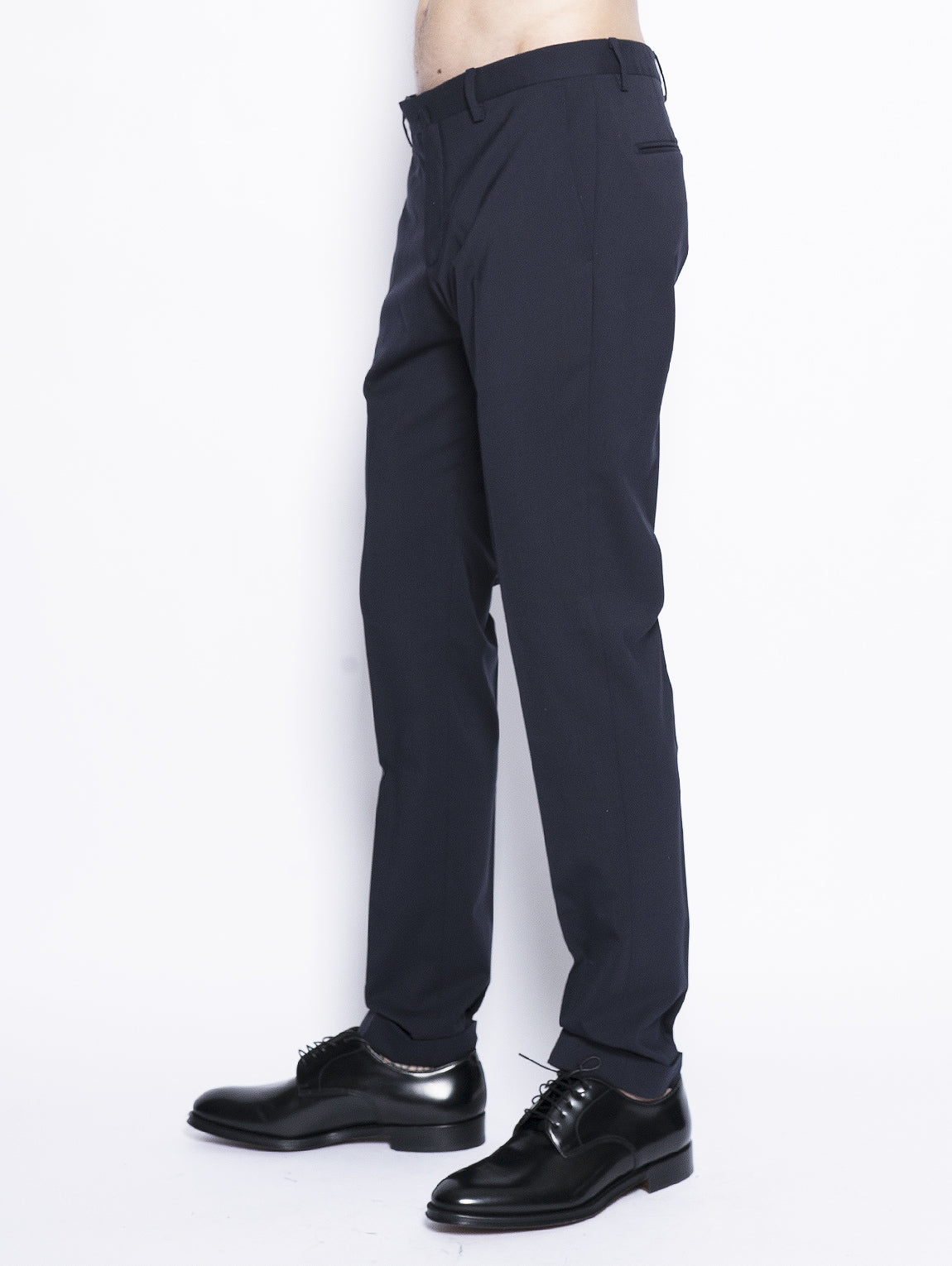 Pantaloni sartoriali in misto lana elasticizzato - BG03S Blu-Pantaloni-BRIGLIA-TRYME Shop